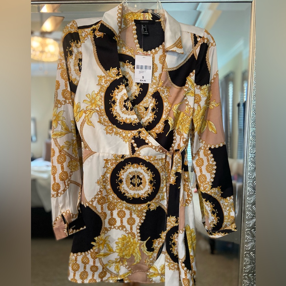 🆕 • NWT Forever 21 • Multicolor Printed Regular Fit A Line Dress
